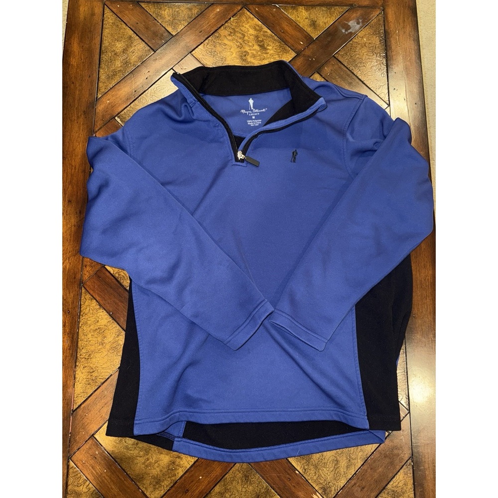 Payne Stewart Men's Big M Long Sleeve 1/4 Zip 100% Polyes Pullover Sweatshirt